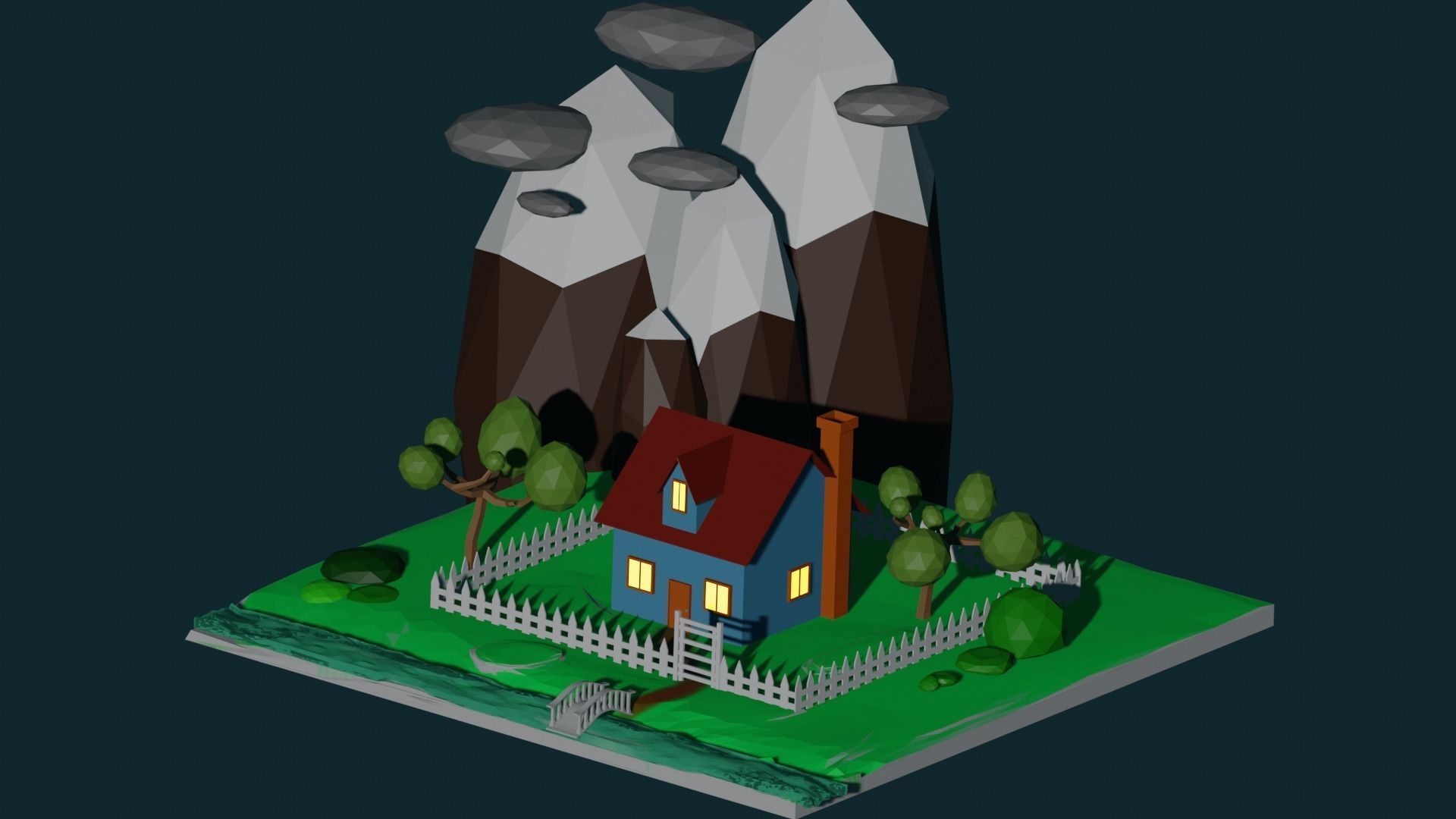 Low Poly Nature Asset 3D model_5