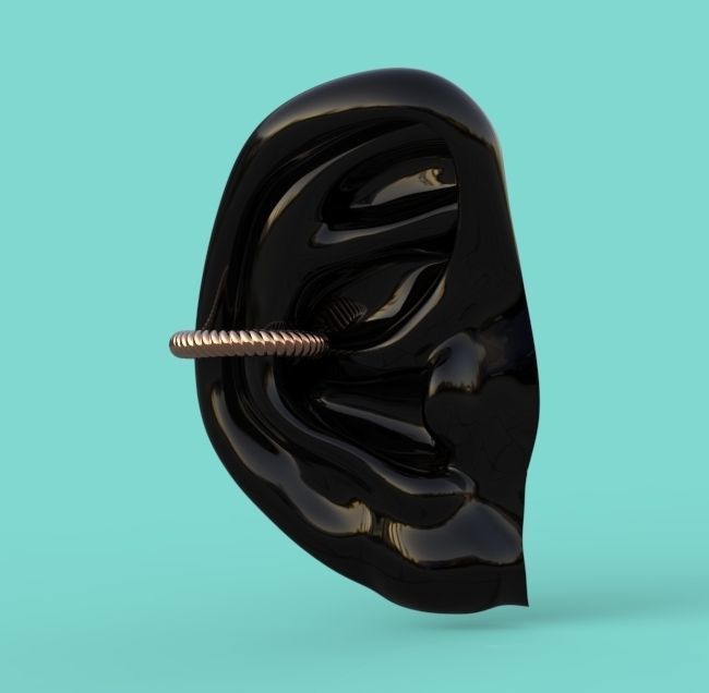 Ear Cuff Rope Earrings 3D print model 3D print model_5