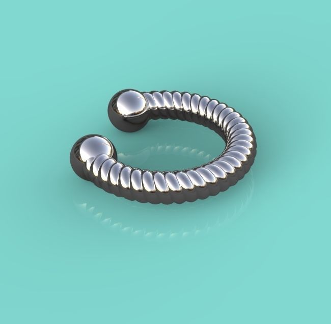 Ear Cuff Rope Earrings 3D print model 3D print model_2