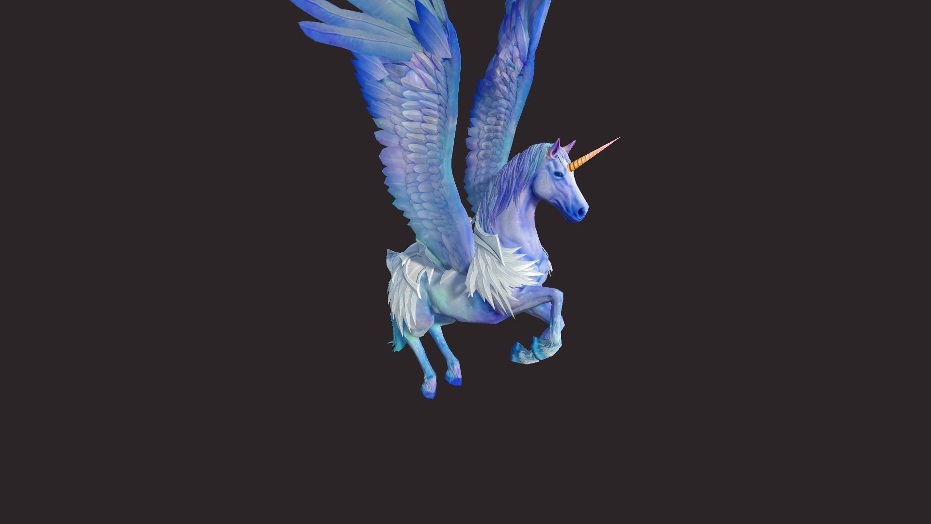 Unicorn Mounts Low-poly 3D model_2