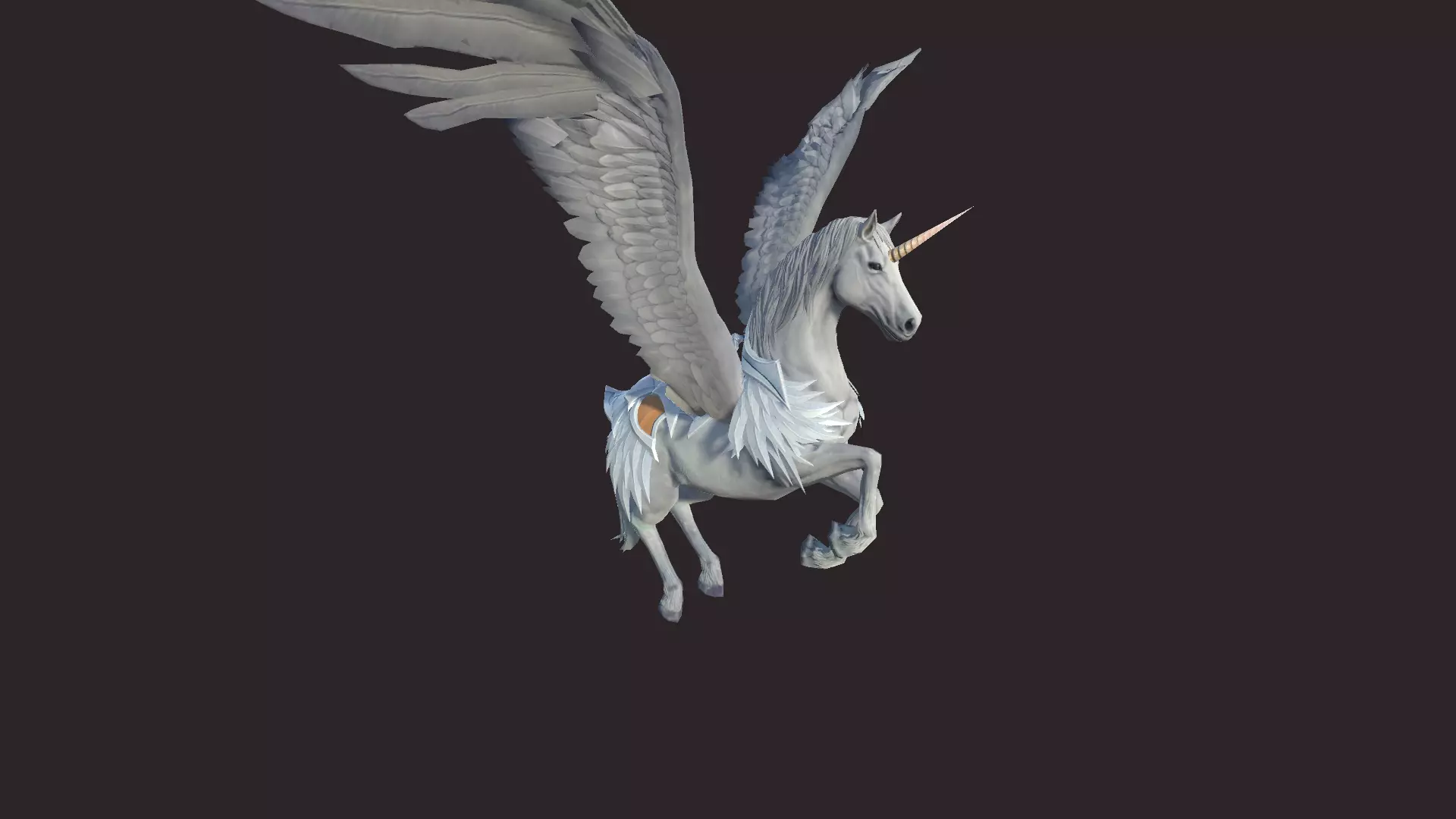Unicorn Mounts Low-poly 3D model_0