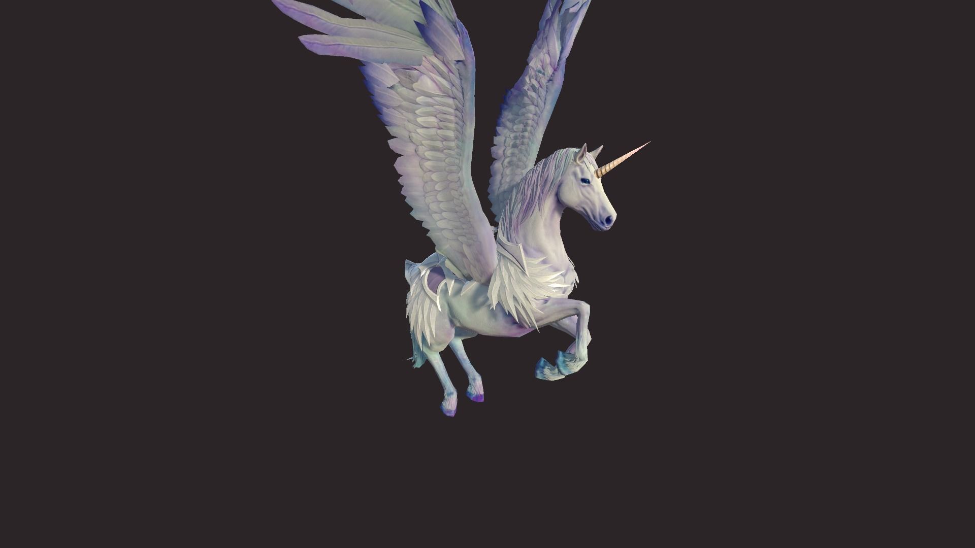 Unicorn Mounts Low-poly 3D model_1