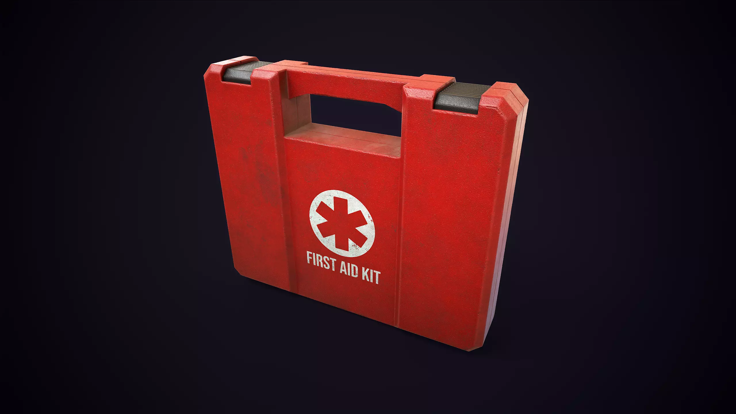 First aid case Low-poly 3D model_0