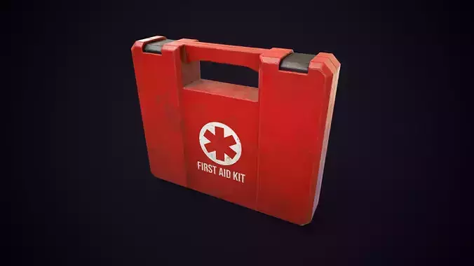 First aid case Low-poly 3D model