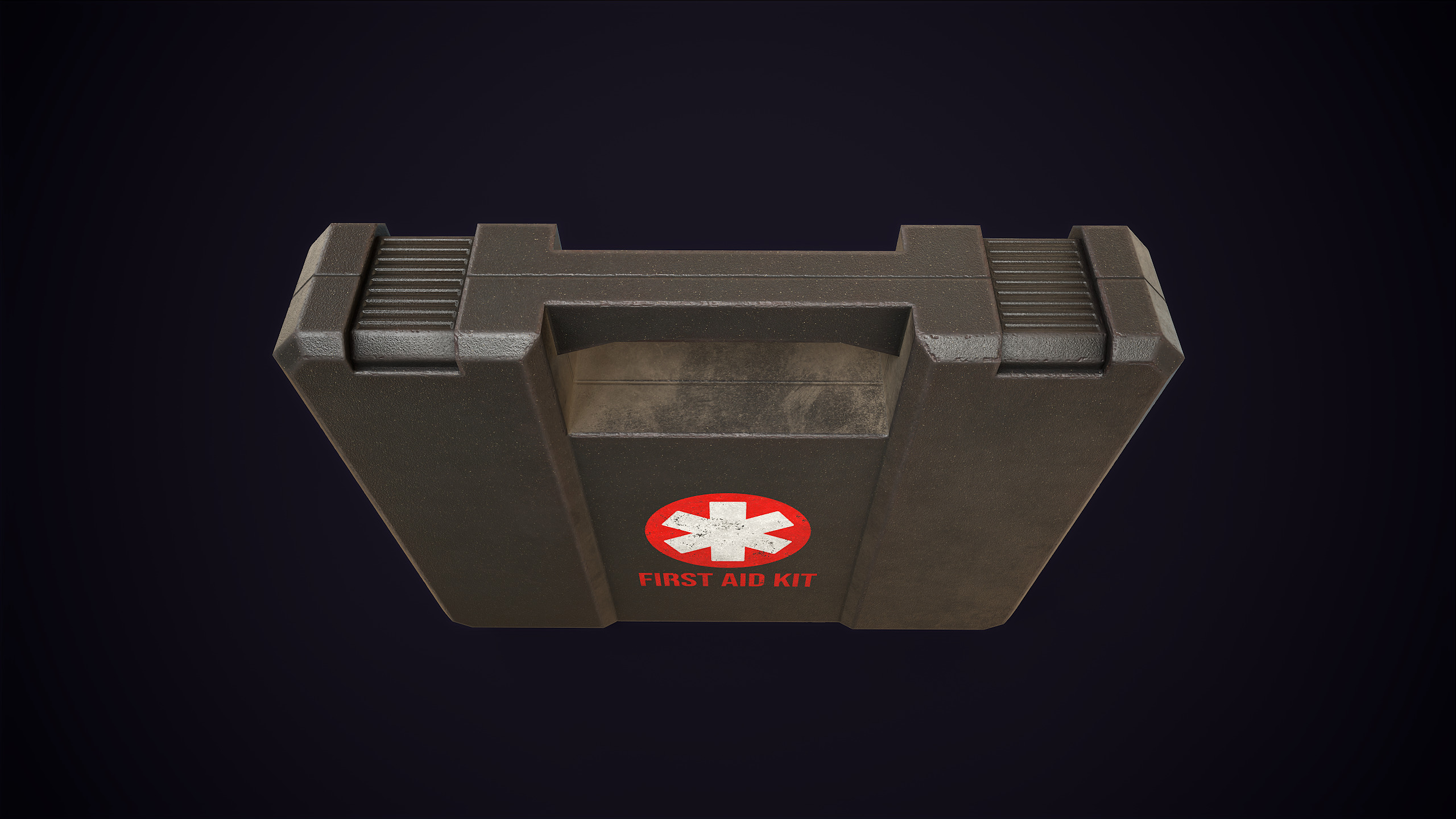 First aid case Low-poly 3D model_6