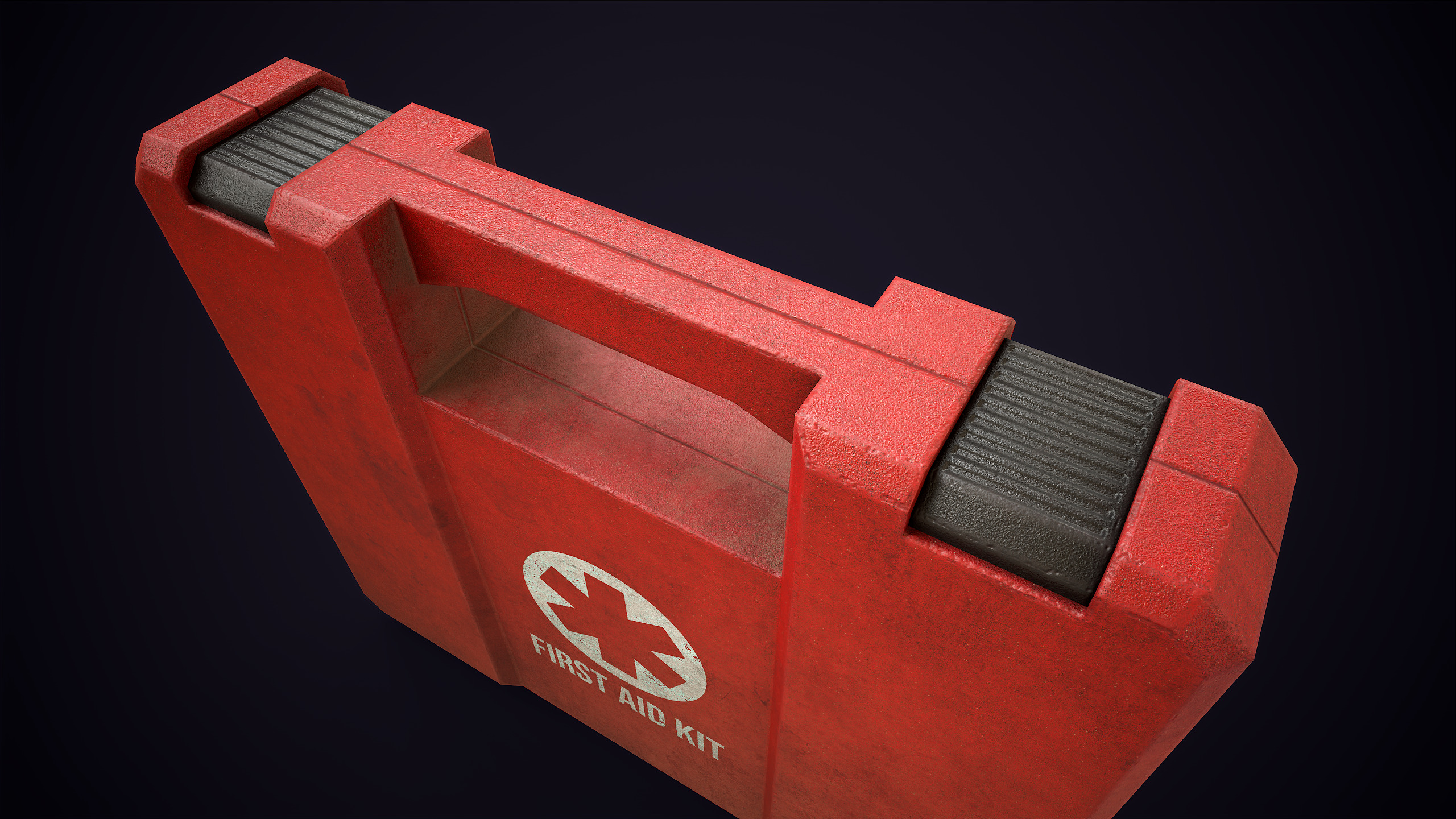 First aid case Low-poly 3D model_8