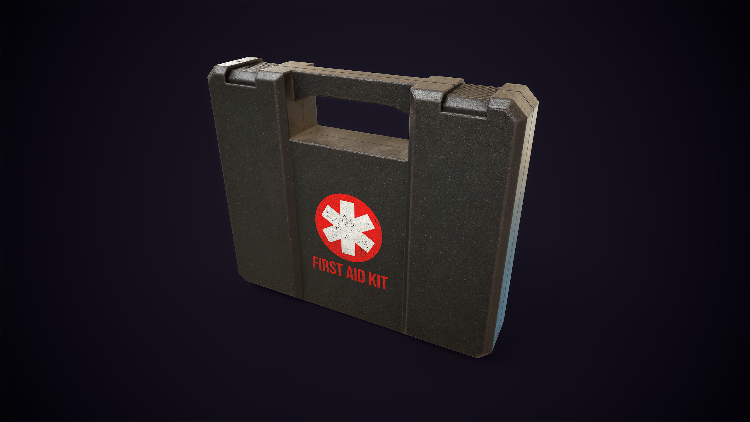 First aid case Low-poly 3D model_1