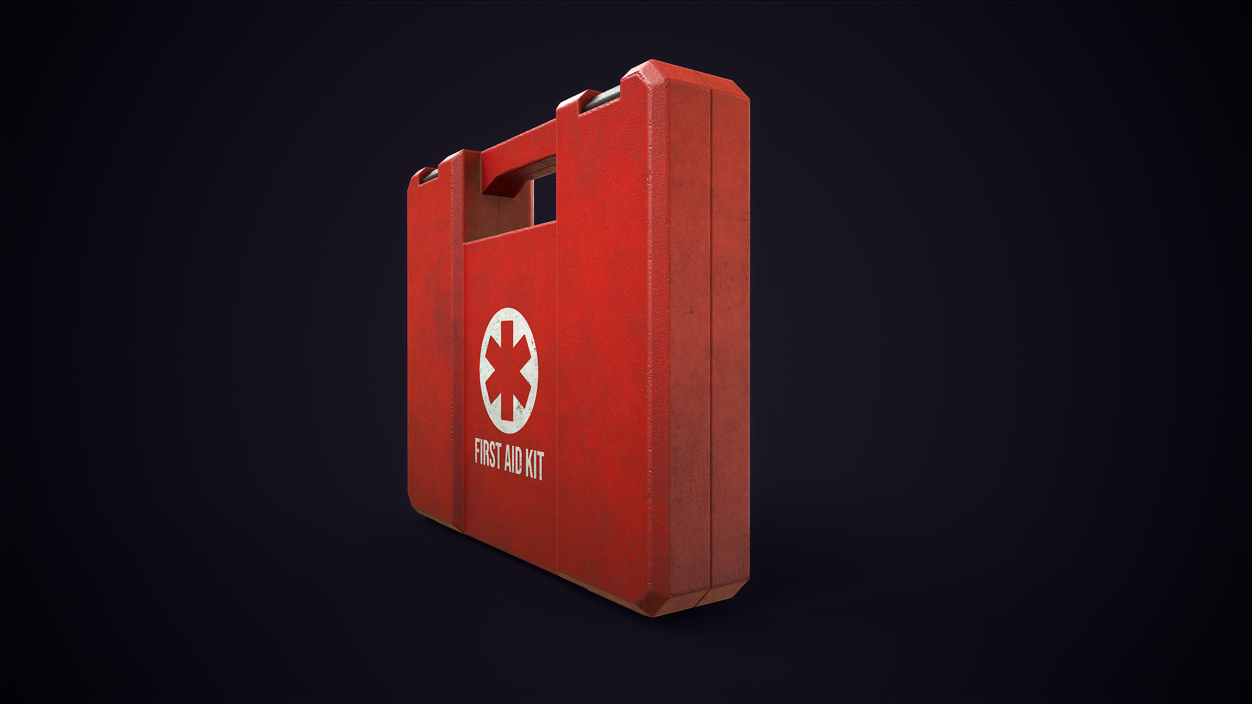 First aid case Low-poly 3D model_4