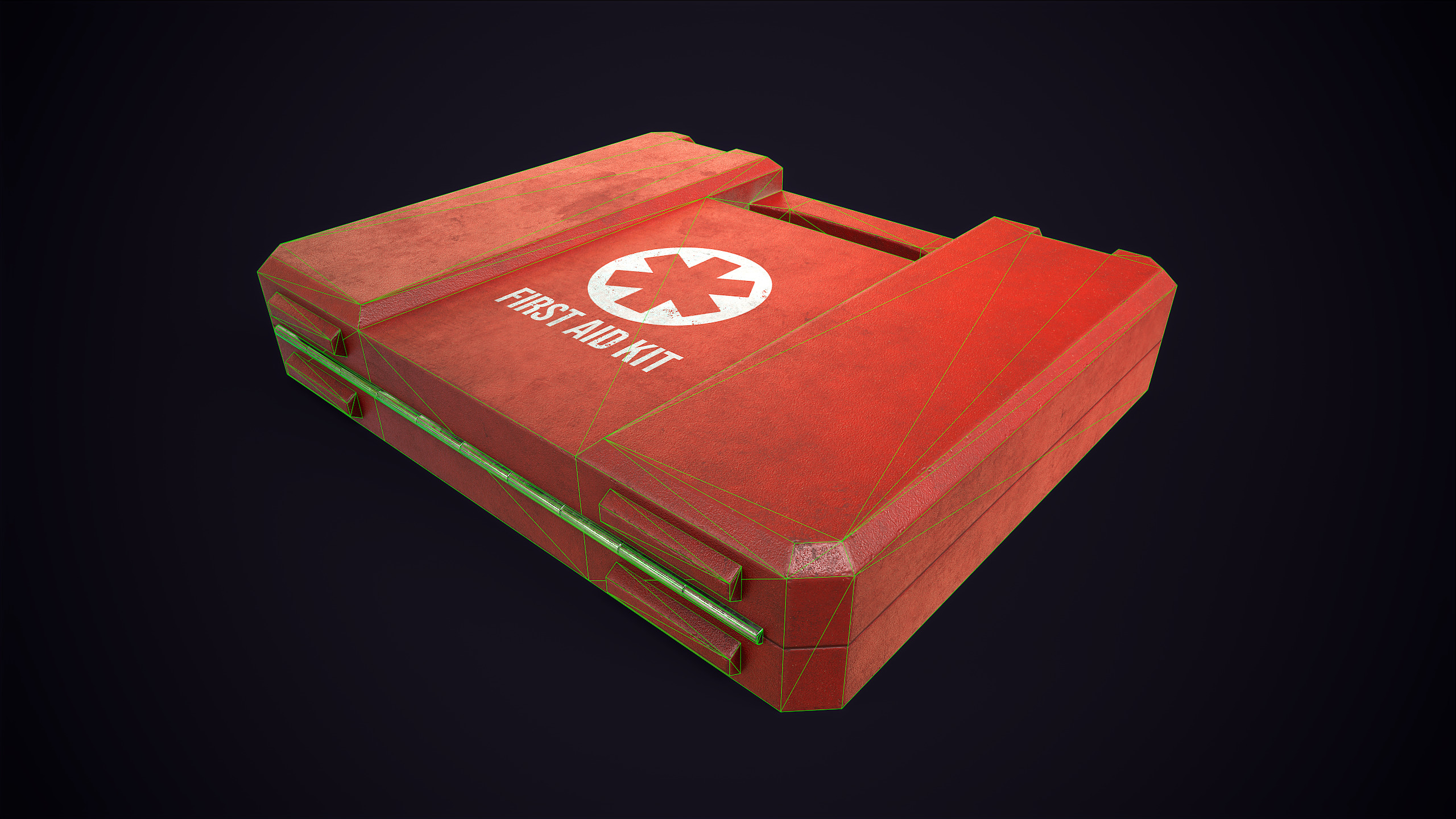 First aid case Low-poly 3D model_11