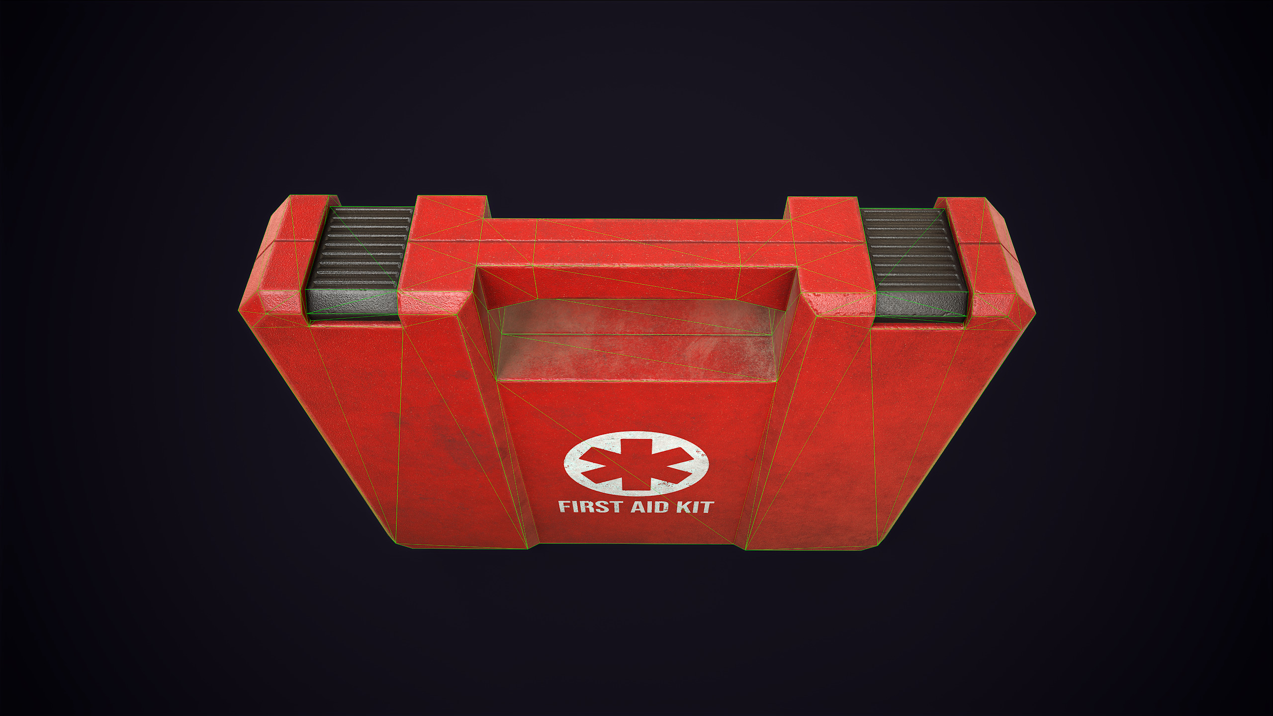 First aid case Low-poly 3D model_10