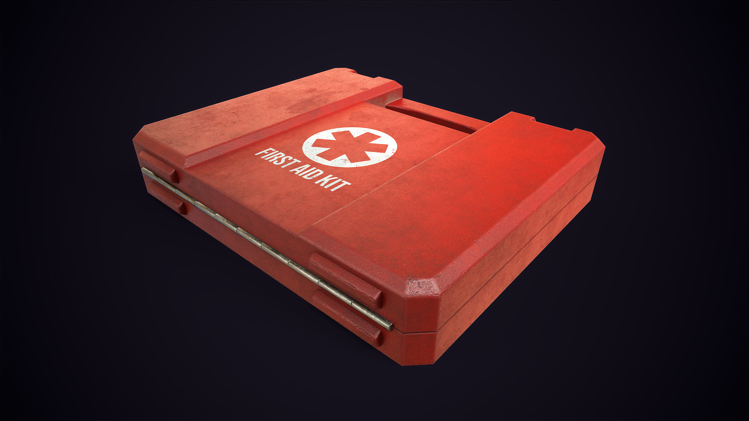 First aid case Low-poly 3D model_3