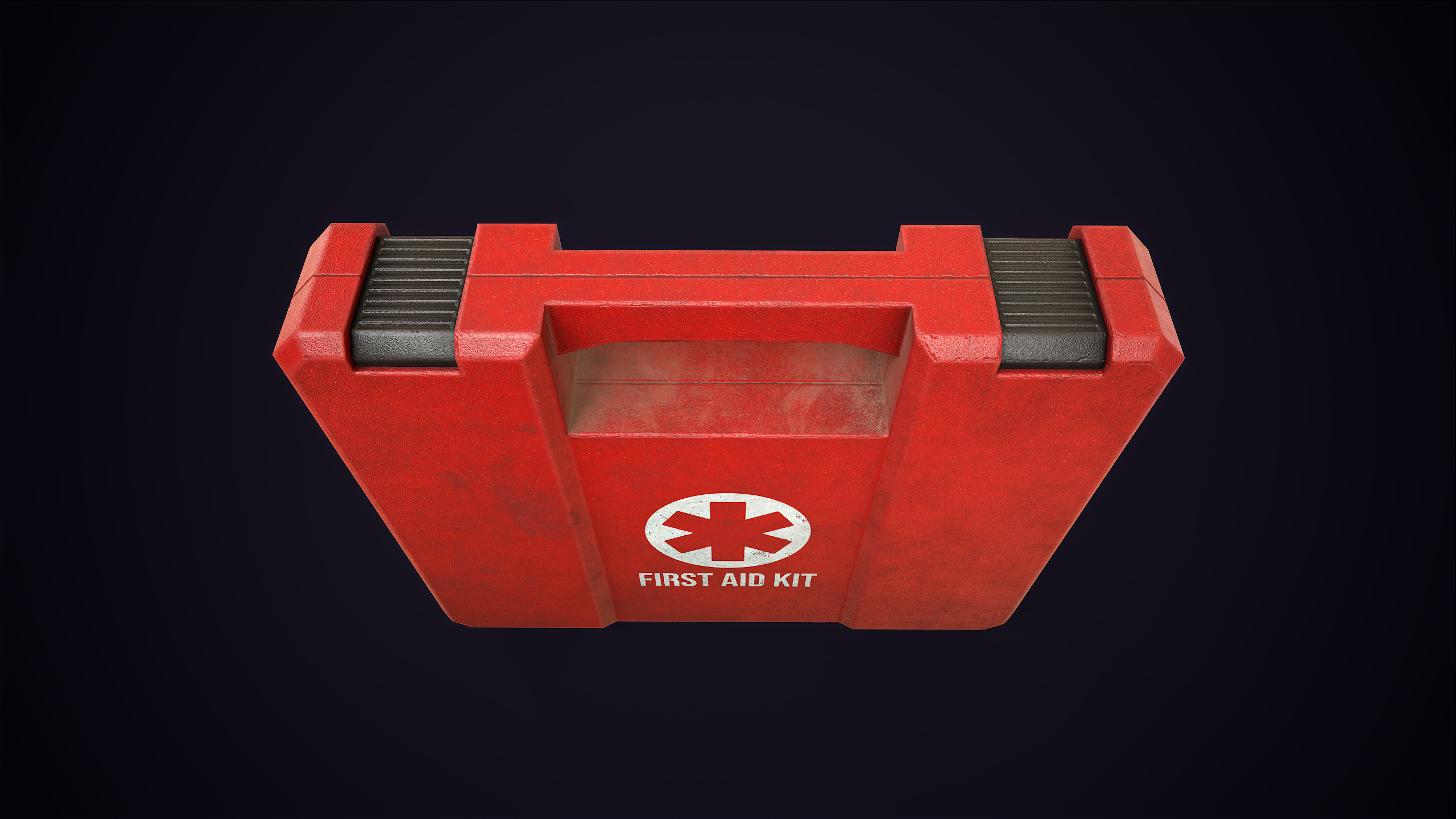 First aid case Low-poly 3D model_2