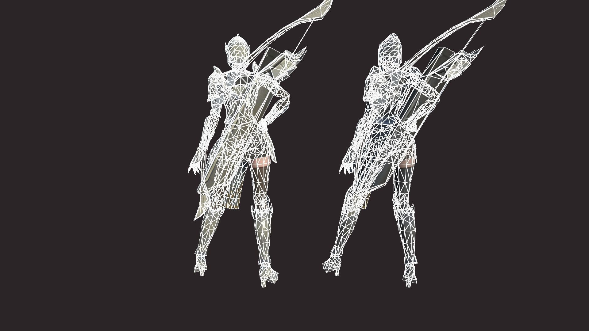 Armored Archer Low-poly 3D model_16