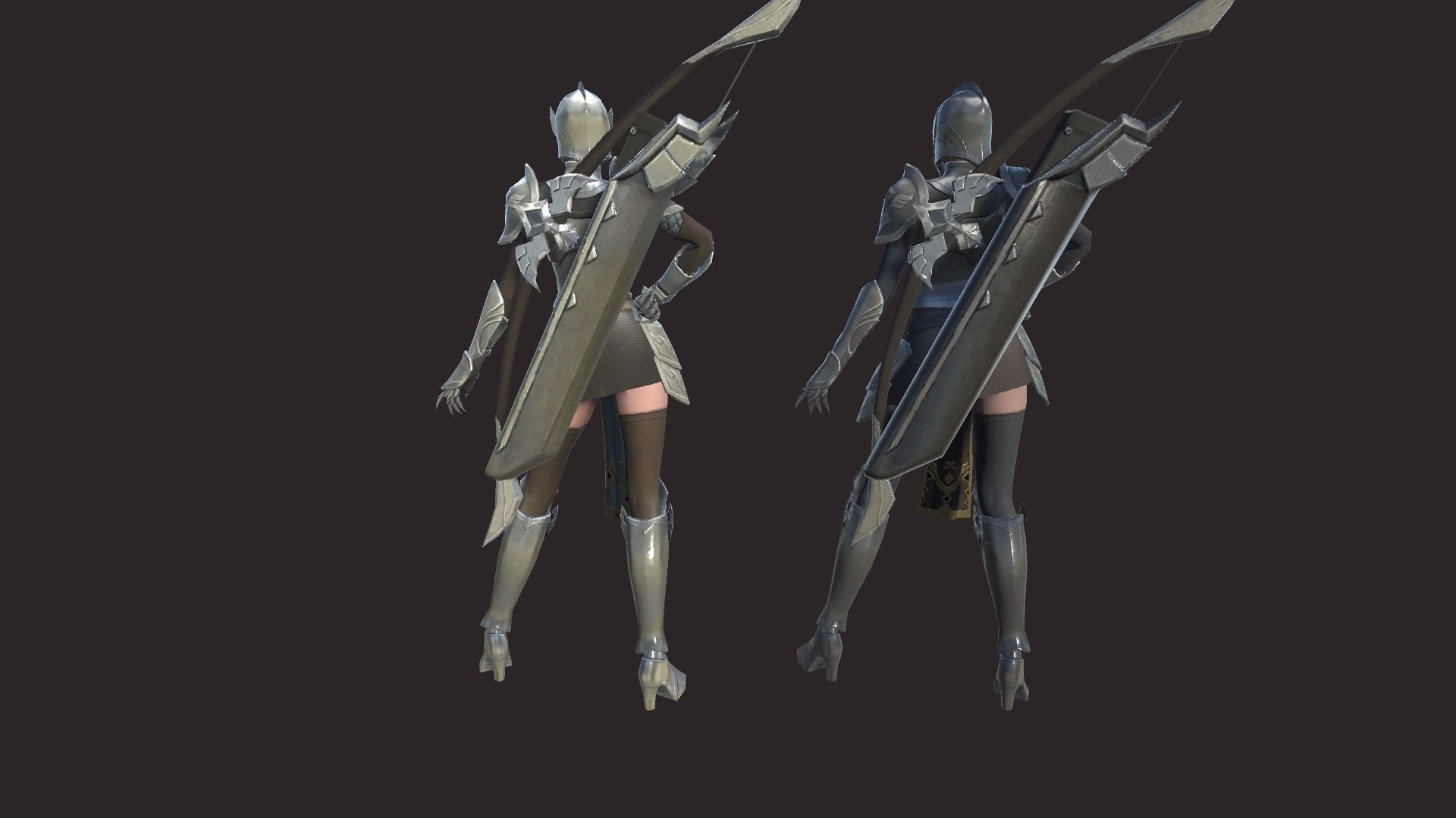 Armored Archer Low-poly 3D model_7