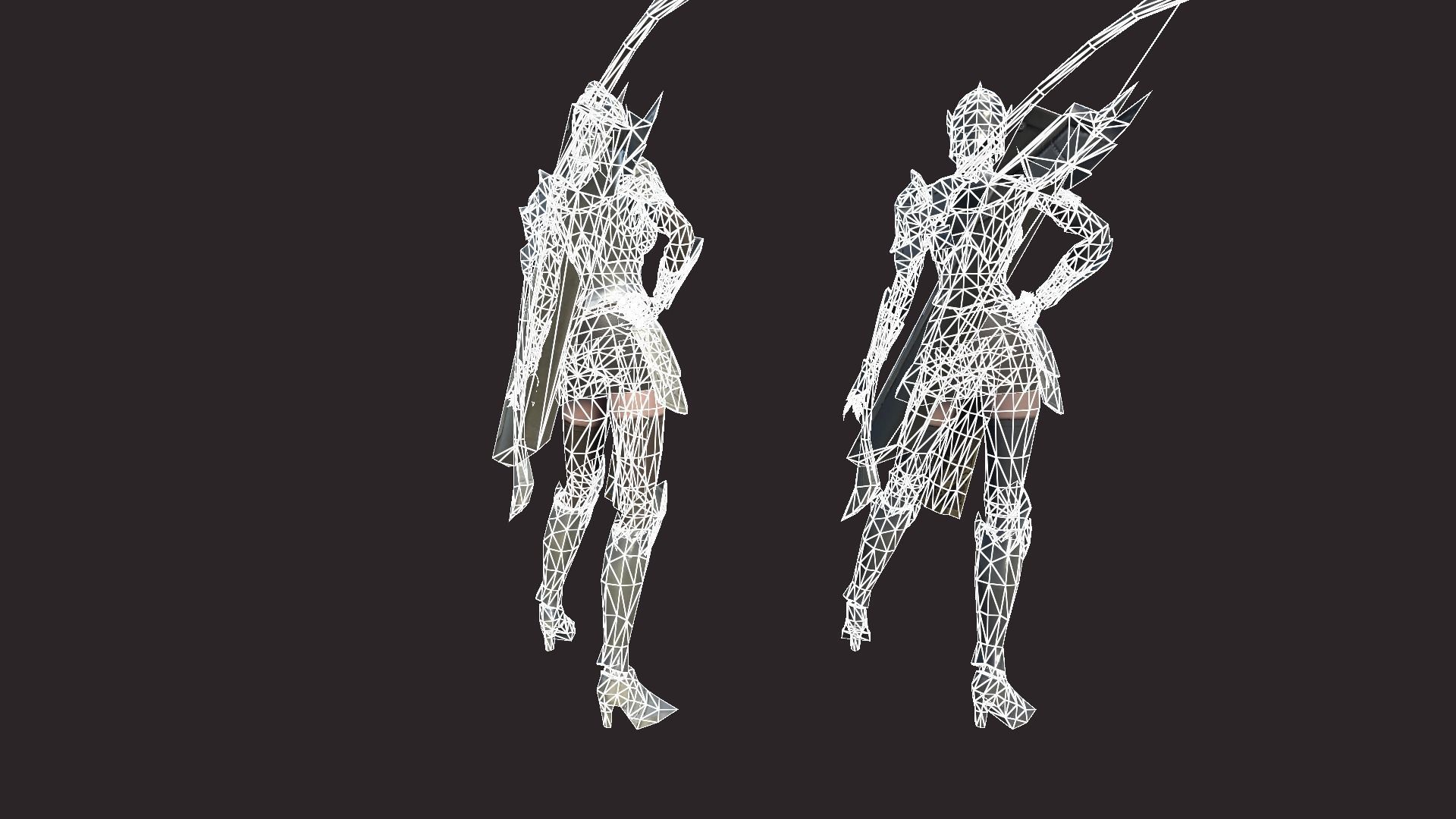 Armored Archer Low-poly 3D model_17