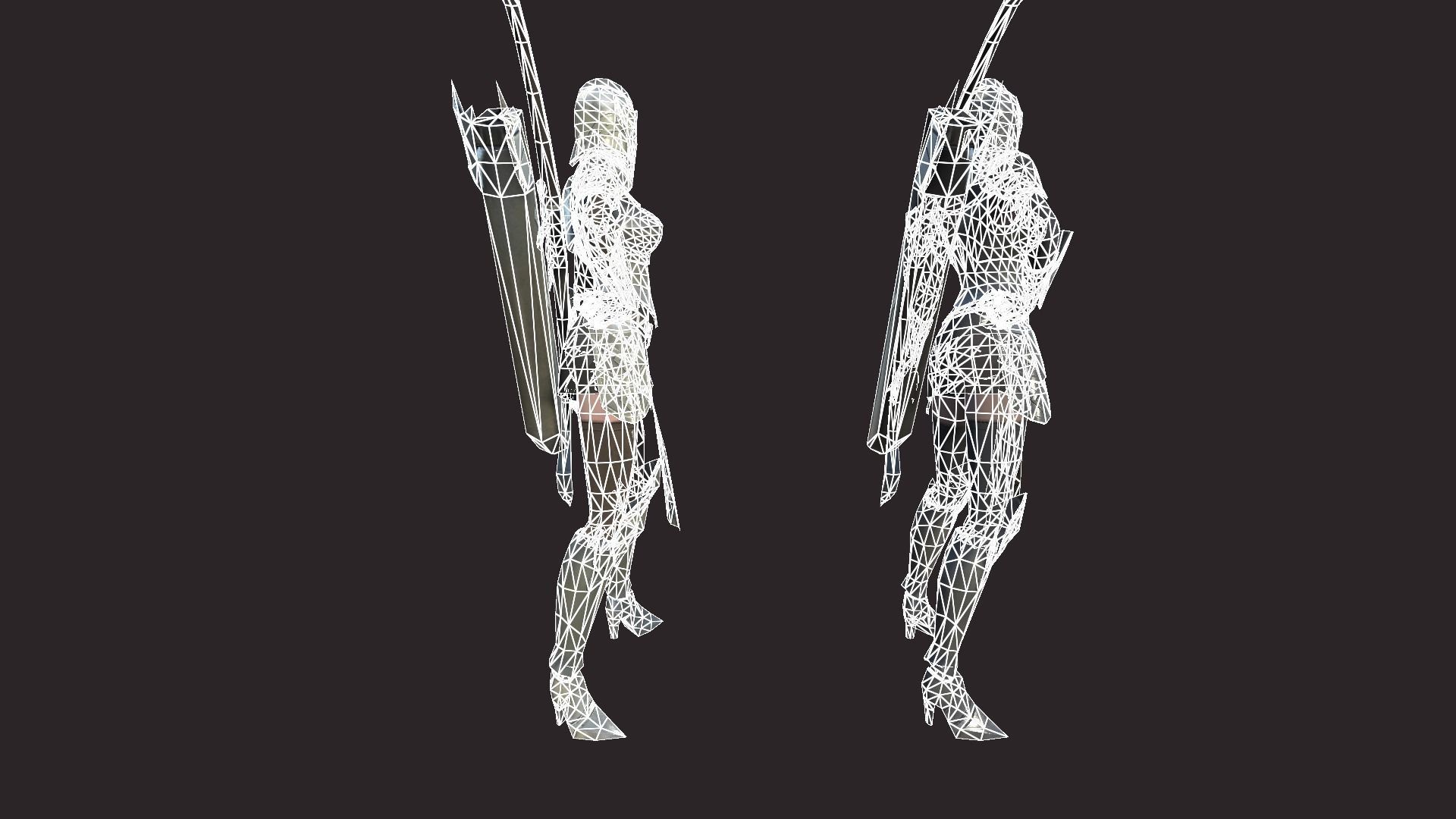 Armored Archer Low-poly 3D model_18