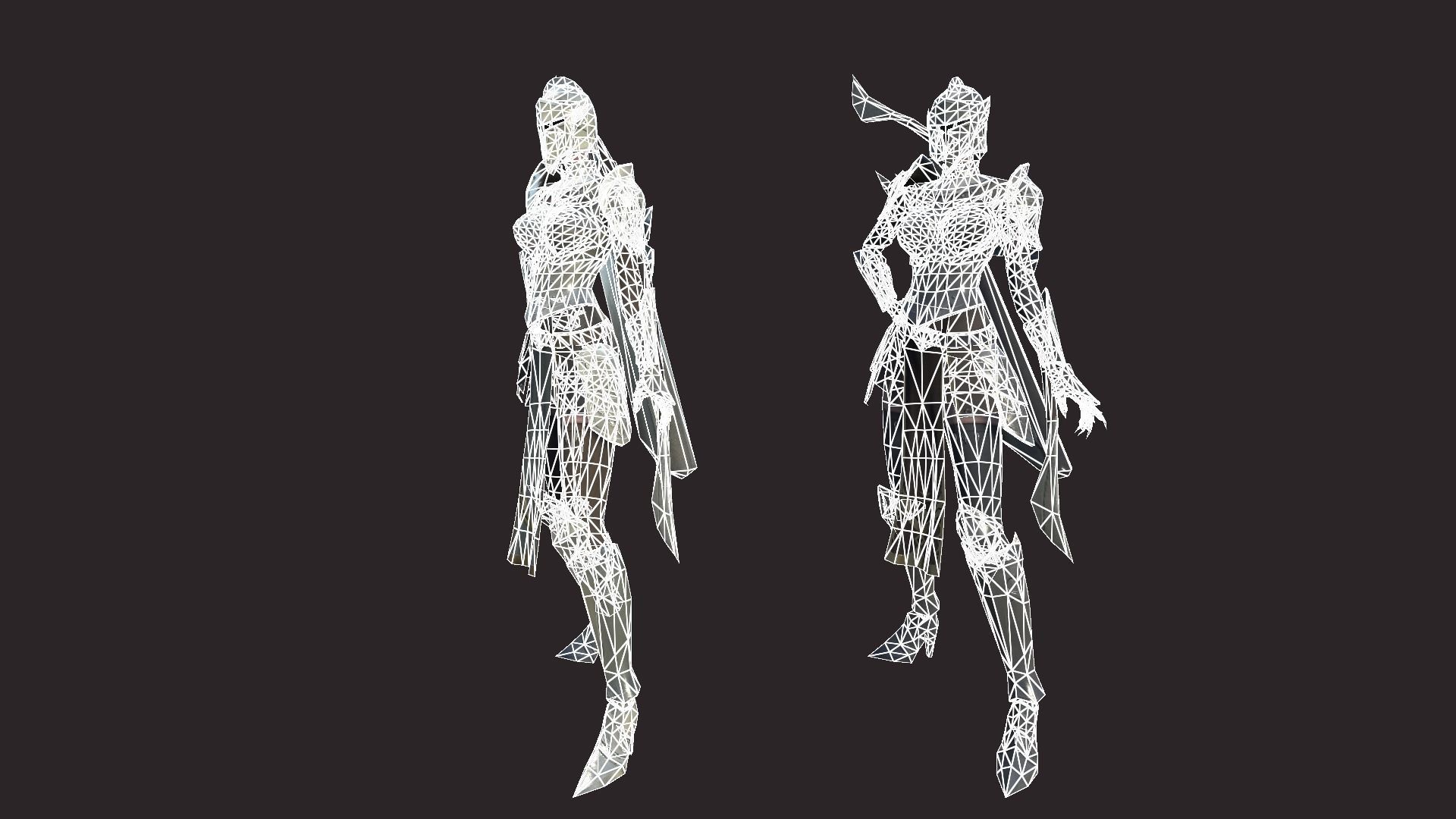 Armored Archer Low-poly 3D model_13