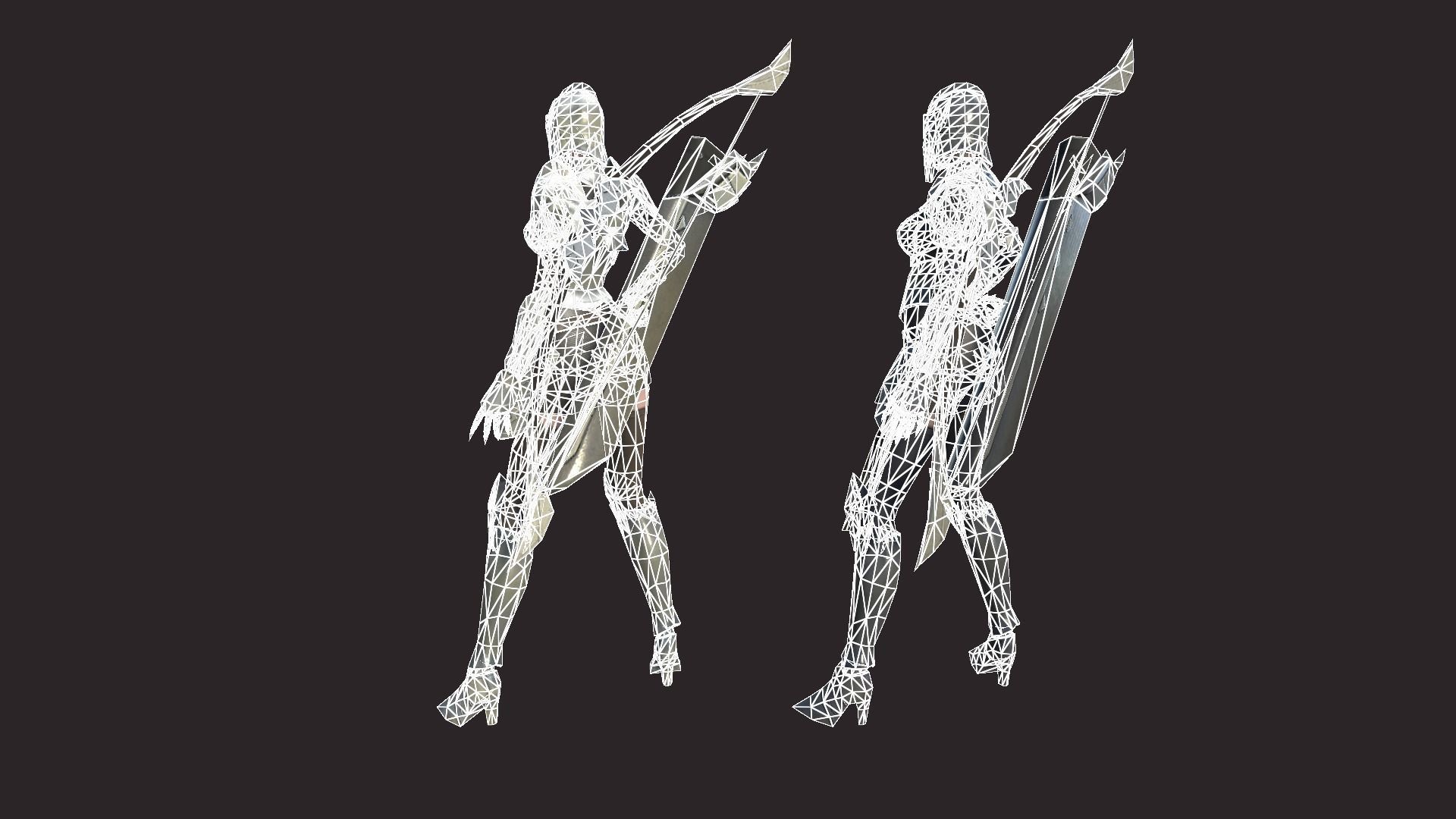 Armored Archer Low-poly 3D model_15