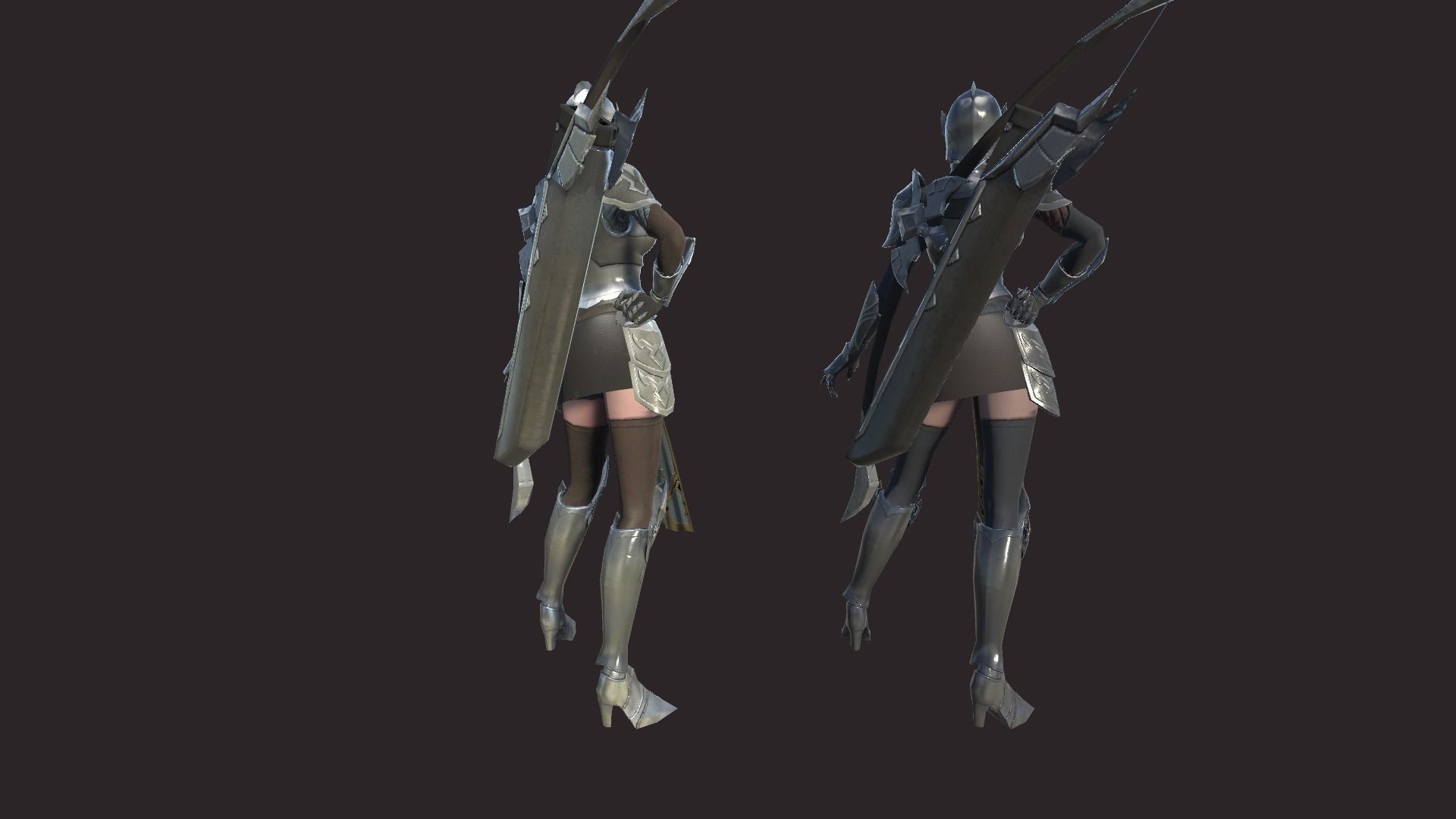 Armored Archer Low-poly 3D model_8