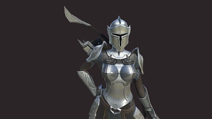 Armored Archer Low-poly 3D model