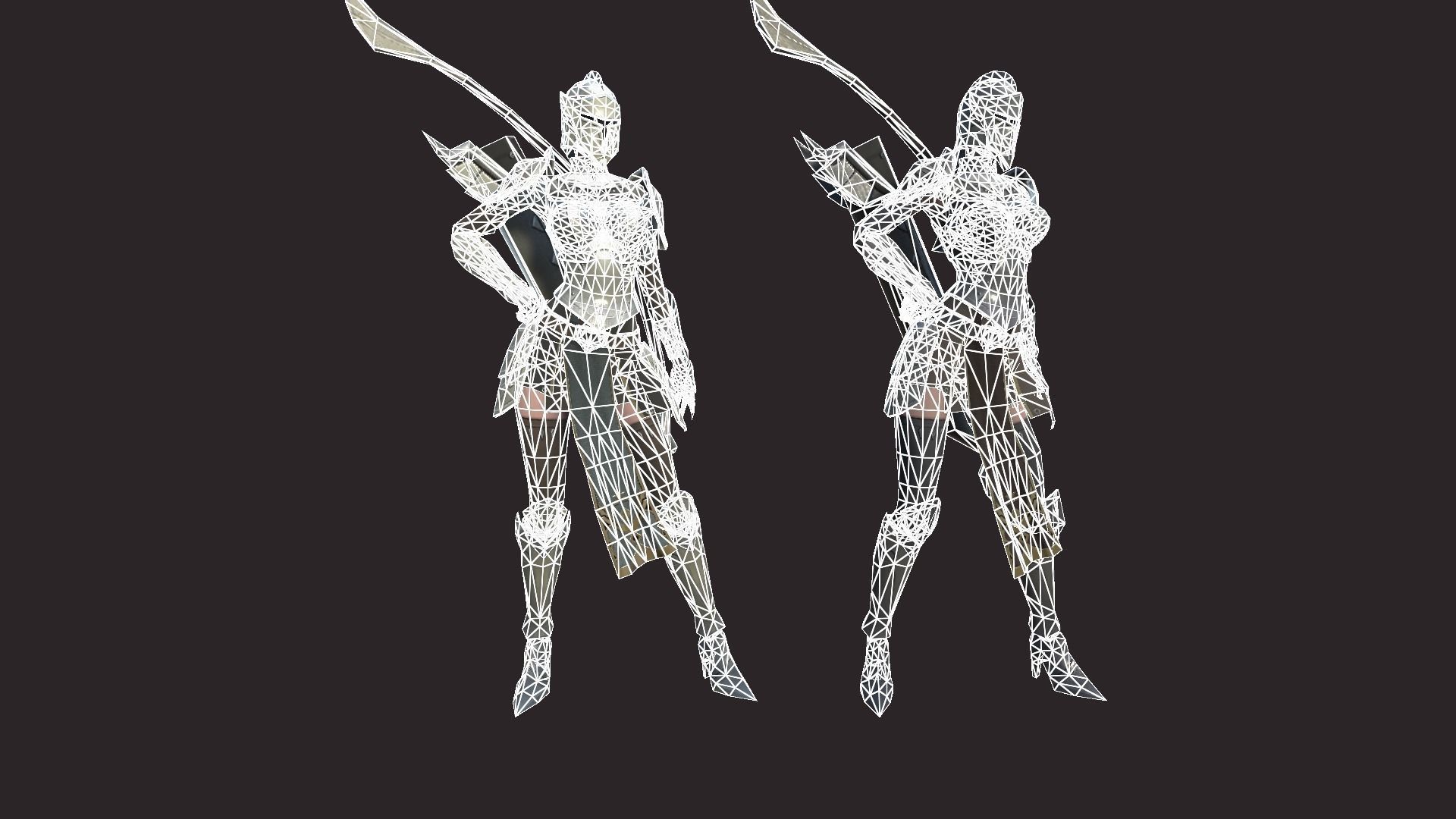 Armored Archer Low-poly 3D model_20