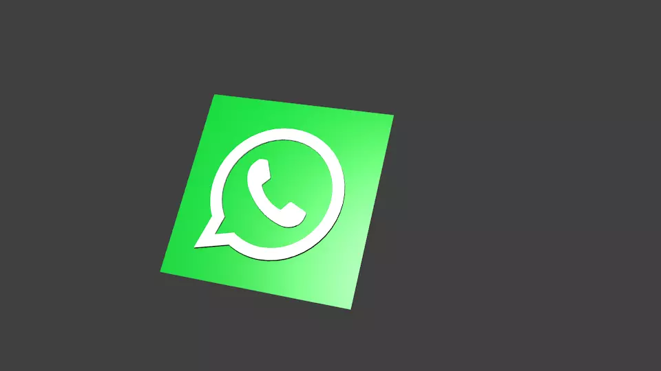 Whatsapp logo Low-poly 3D model