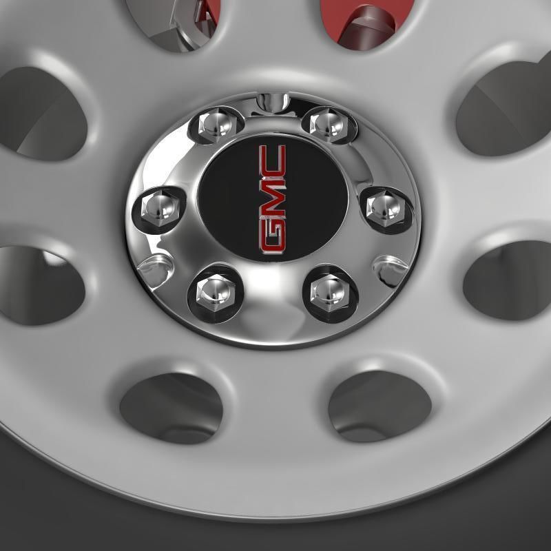 GMC Yukon Police wheel 3D model_9