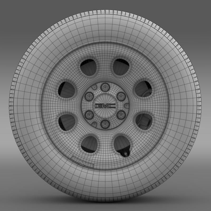 GMC Yukon Police wheel 3D model_4
