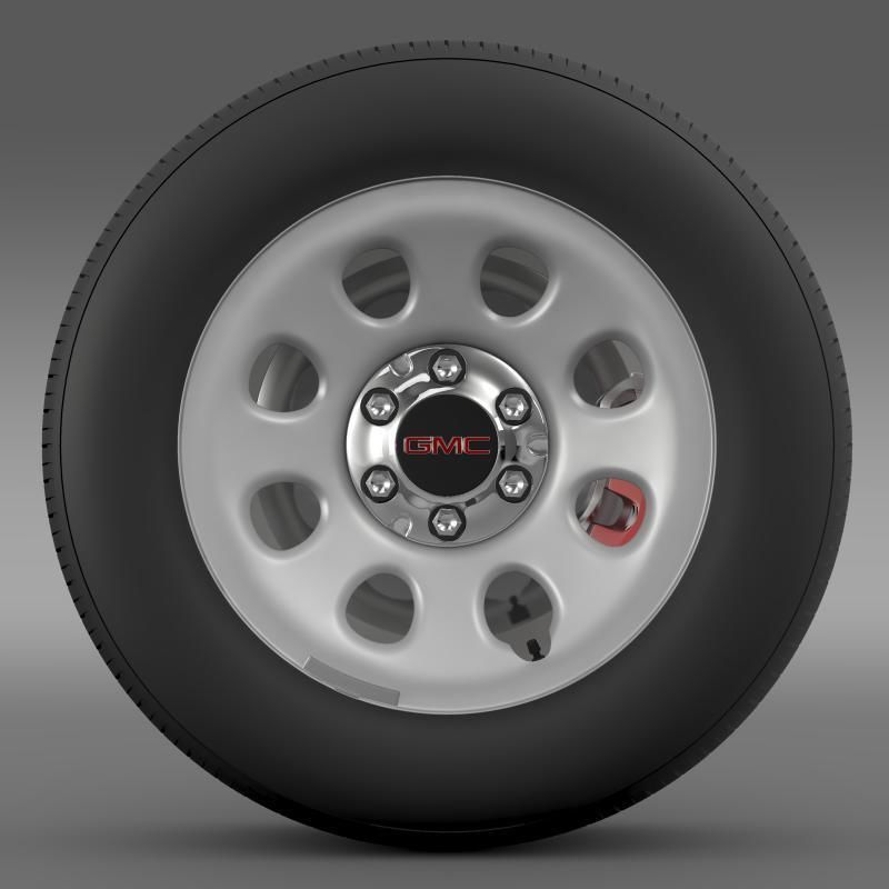 GMC Yukon Police wheel 3D model_5