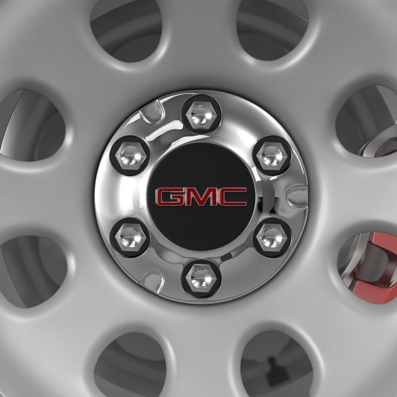 GMC Yukon Police wheel 3D model_8