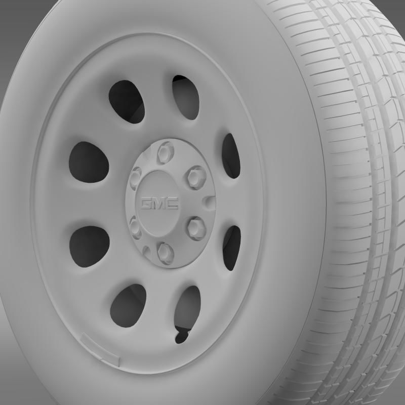 GMC Yukon Police wheel 3D model_1