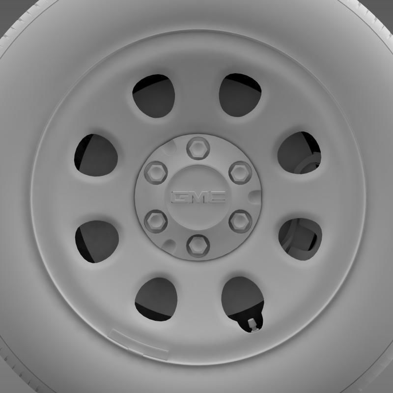 GMC Yukon Police wheel 3D model_2