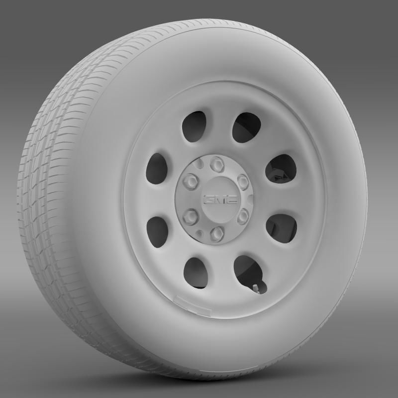 GMC Yukon Police wheel 3D model_12