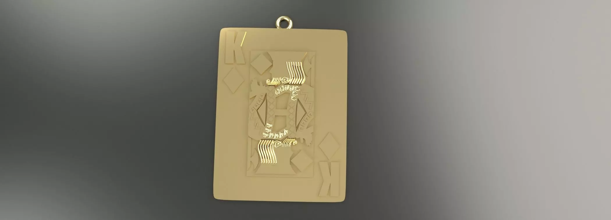 King of Diamonds Pendant Gold Silver Platinum Luxury Jewelry 3D print model