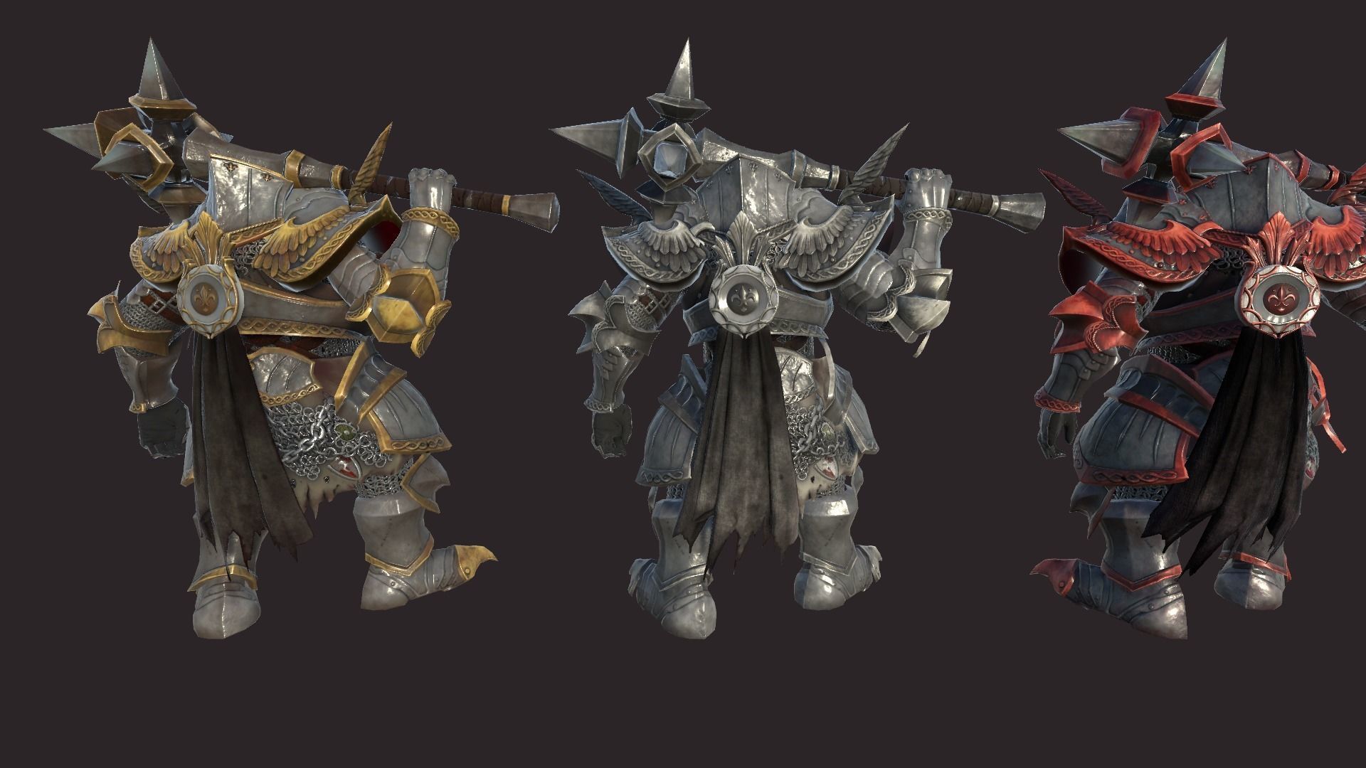 Battle Knights Low-poly 3D model_8