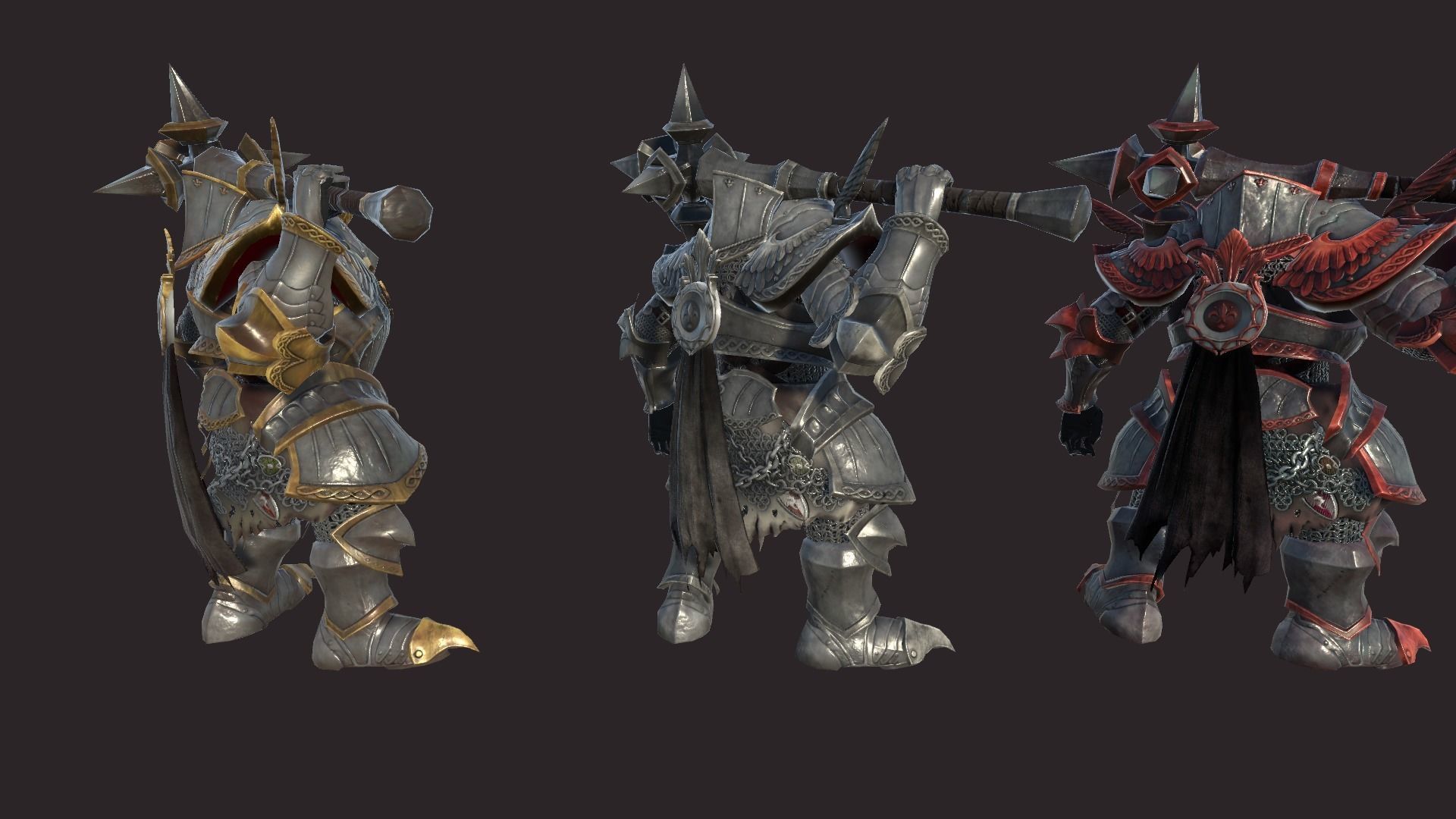 Battle Knights Low-poly 3D model_9
