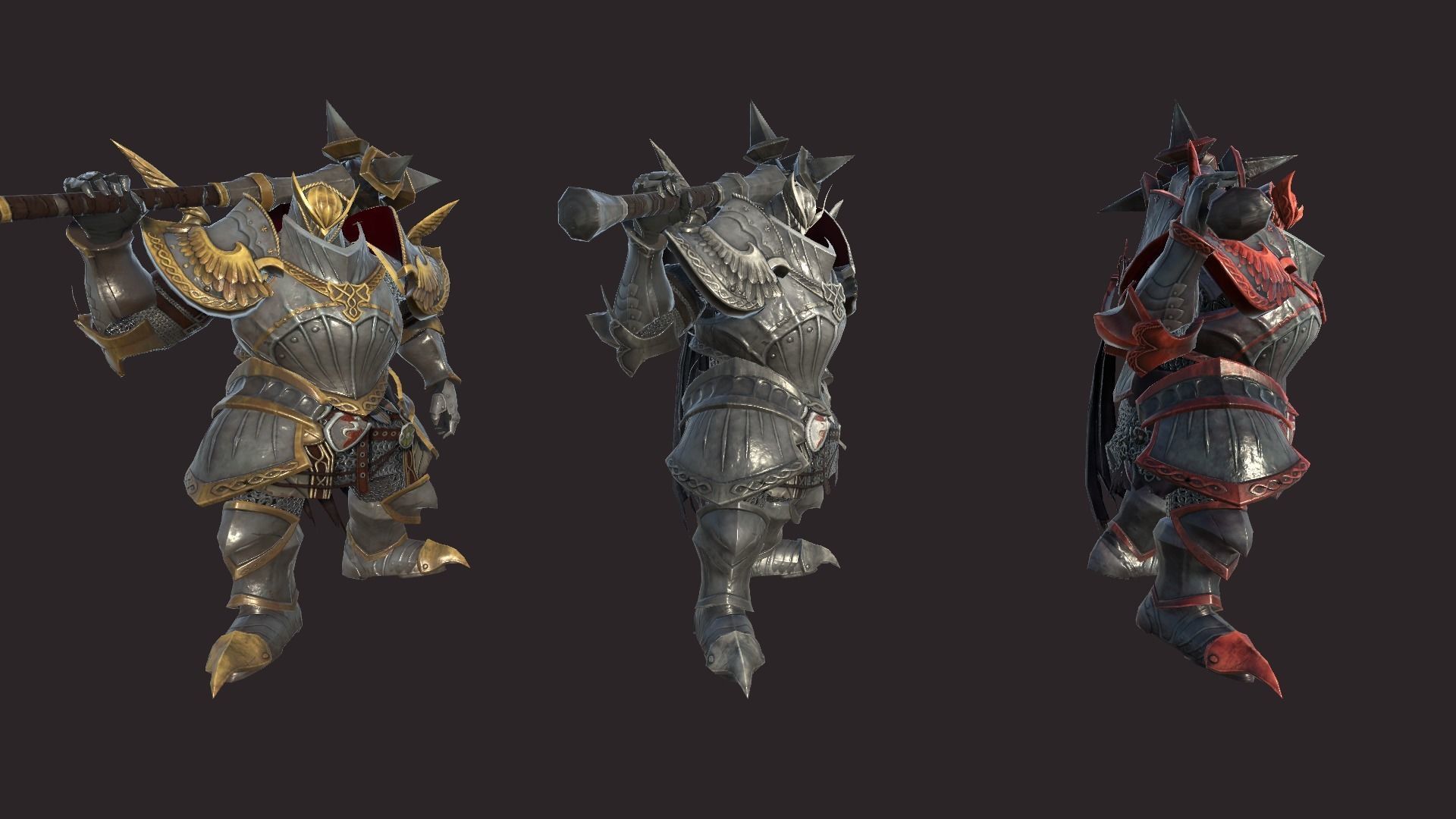 Battle Knights Low-poly 3D model_11