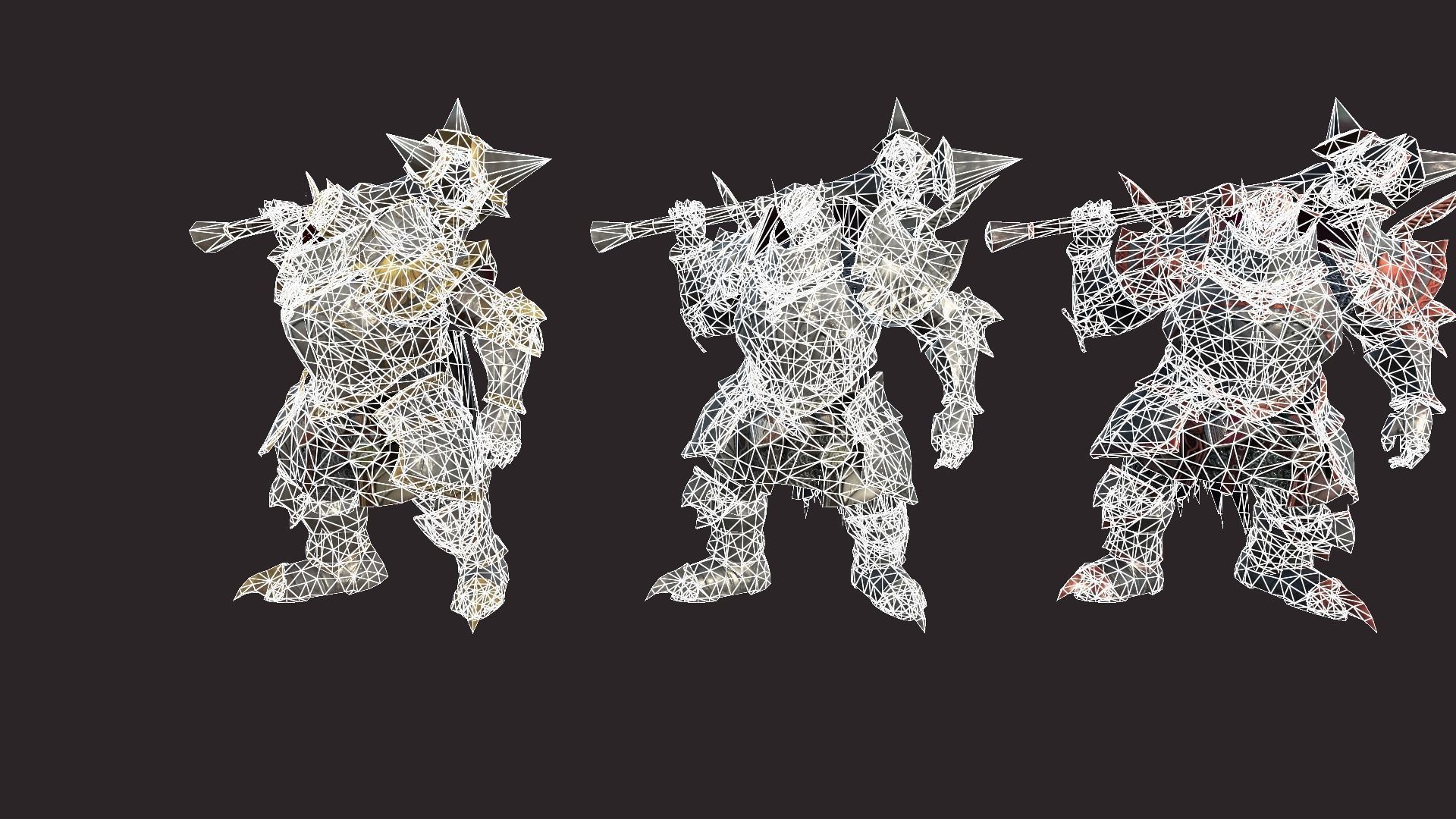 Battle Knights Low-poly 3D model_13