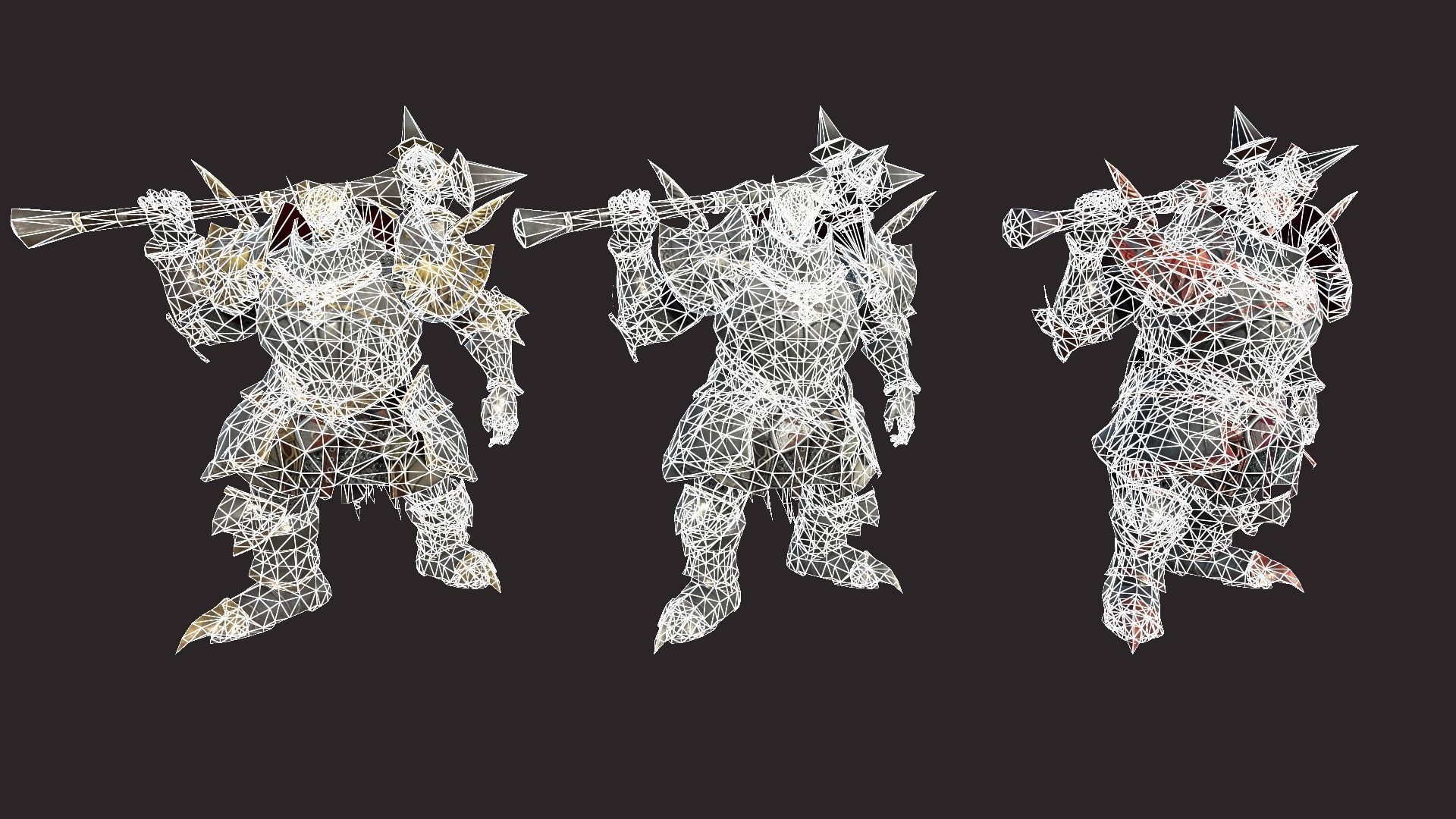 Battle Knights Low-poly 3D model_12