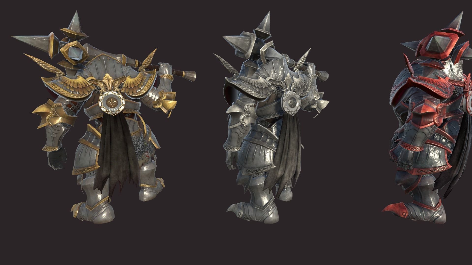 Battle Knights Low-poly 3D model_7