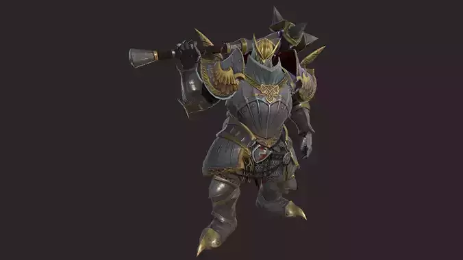 Battle Knights Low-poly 3D model