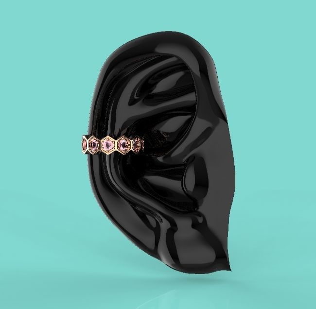 Ear Cuff Earrings 3D print model 3D print model_10