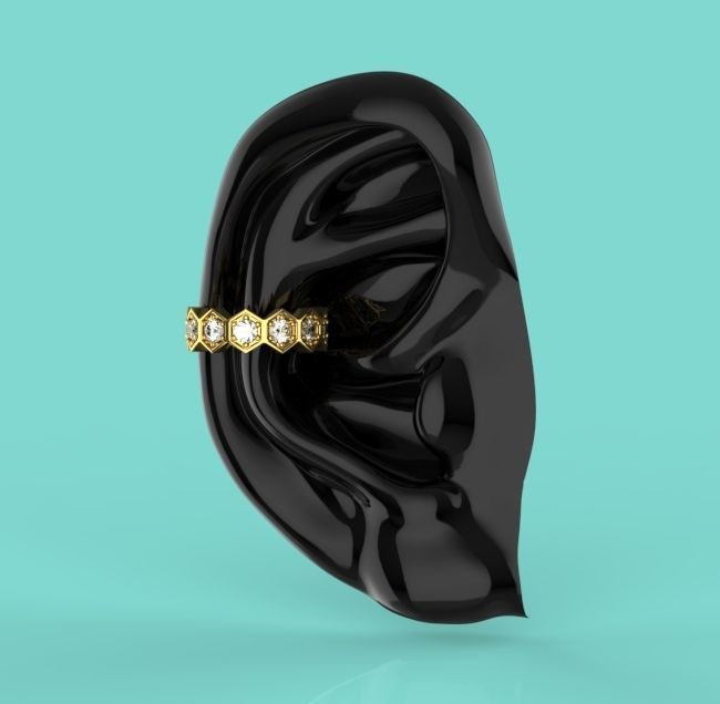 Ear Cuff Earrings 3D print model 3D print model_1