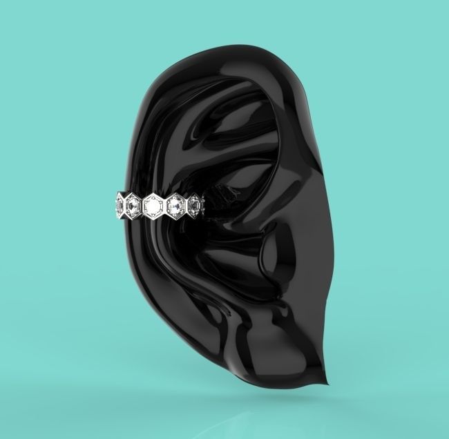 Ear Cuff Earrings 3D print model 3D print model_3
