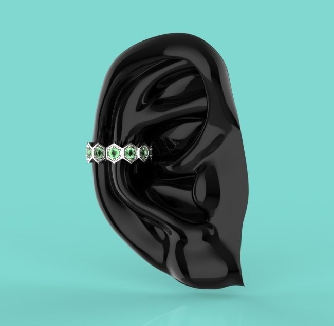 Ear Cuff Earrings 3D print model 3D print model_9