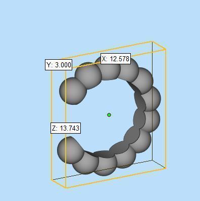 Sphere Beaded Ear Cuff Earrings 3D print model 3D print model_9
