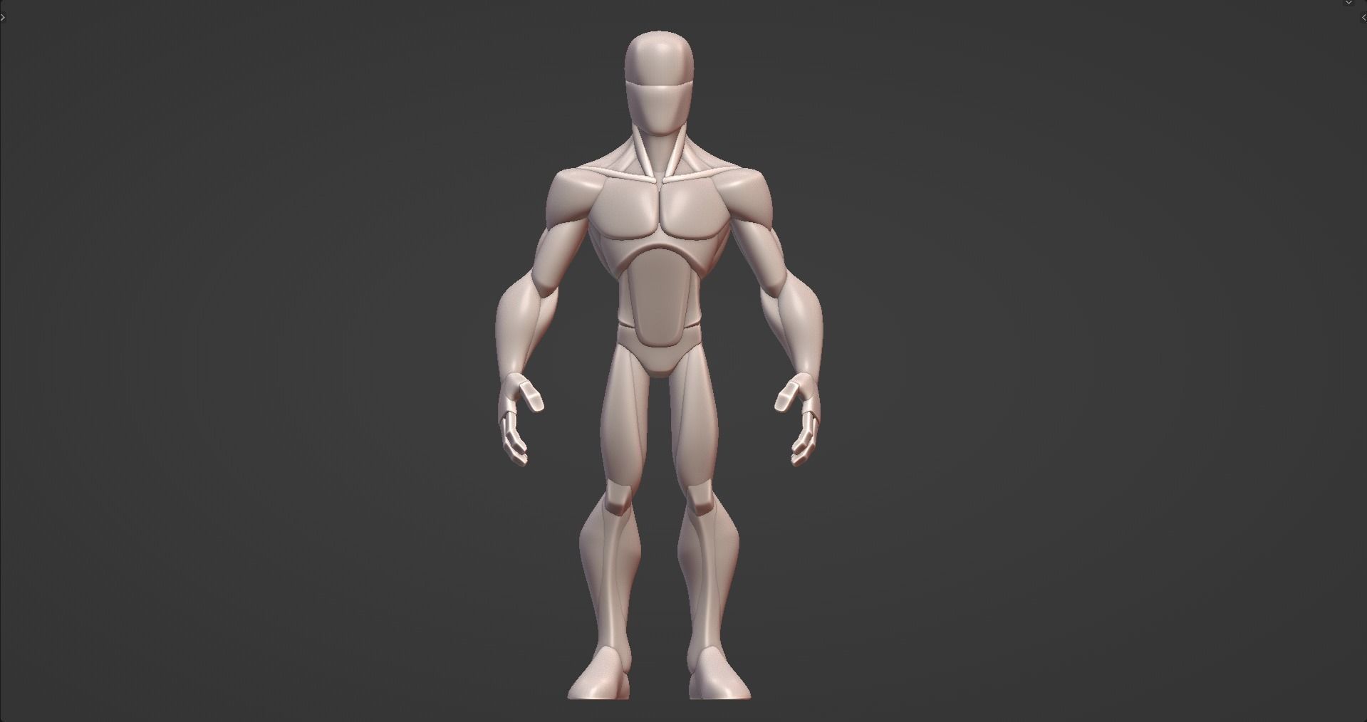 Infinity Style Stylized Male Anatomy Blockout  3D model_7
