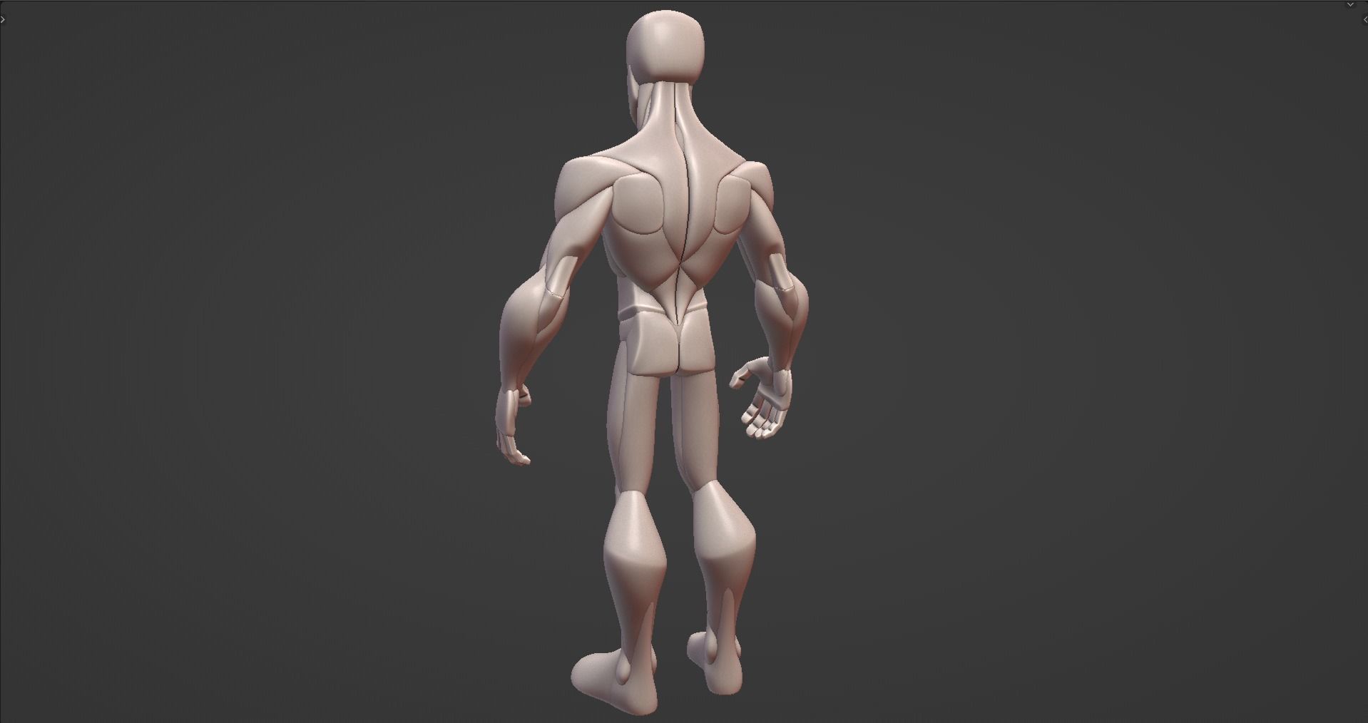 Infinity Style Stylized Male Anatomy Blockout  3D model_6