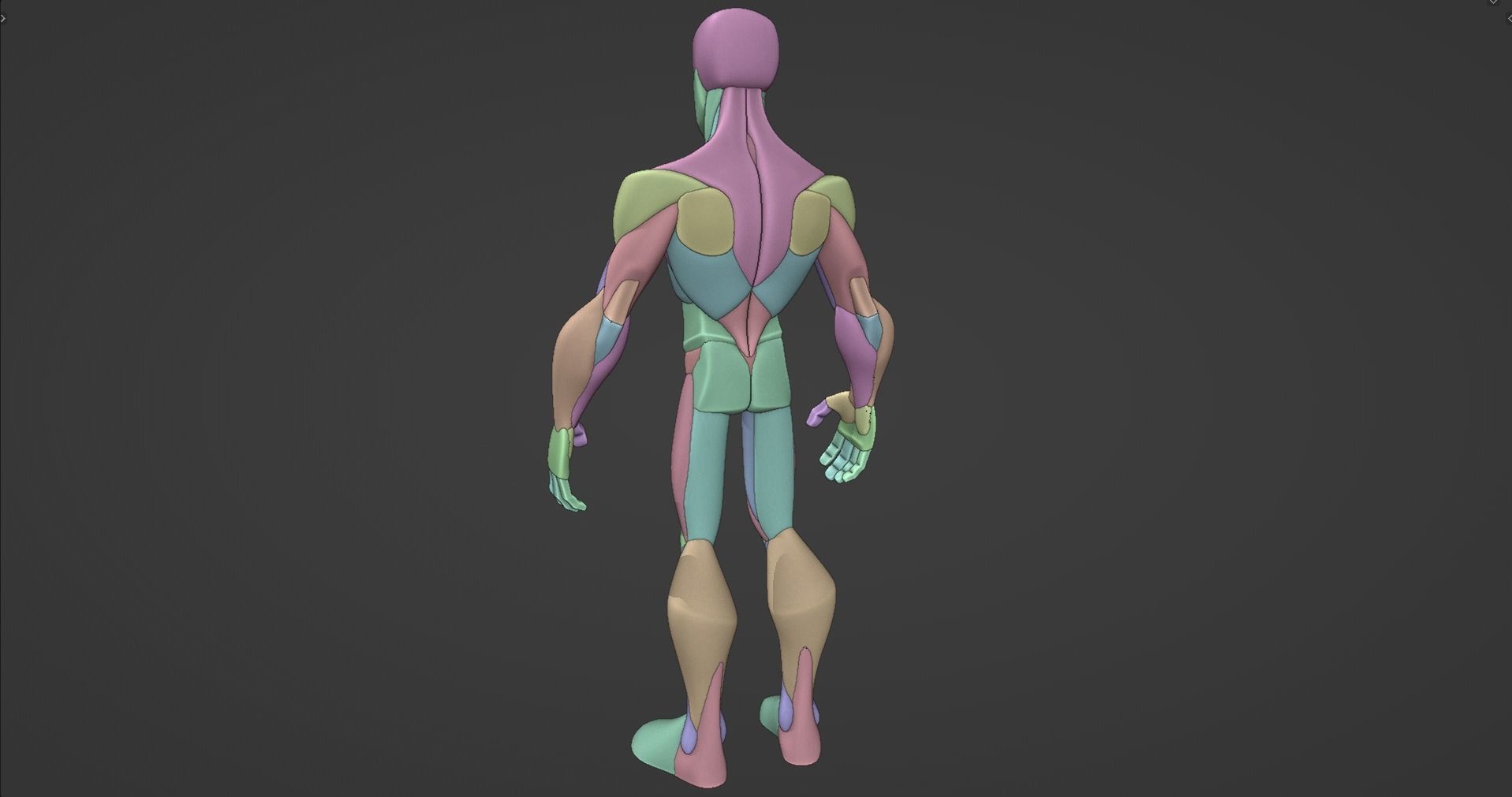 Infinity Style Stylized Male Anatomy Blockout  3D model_1