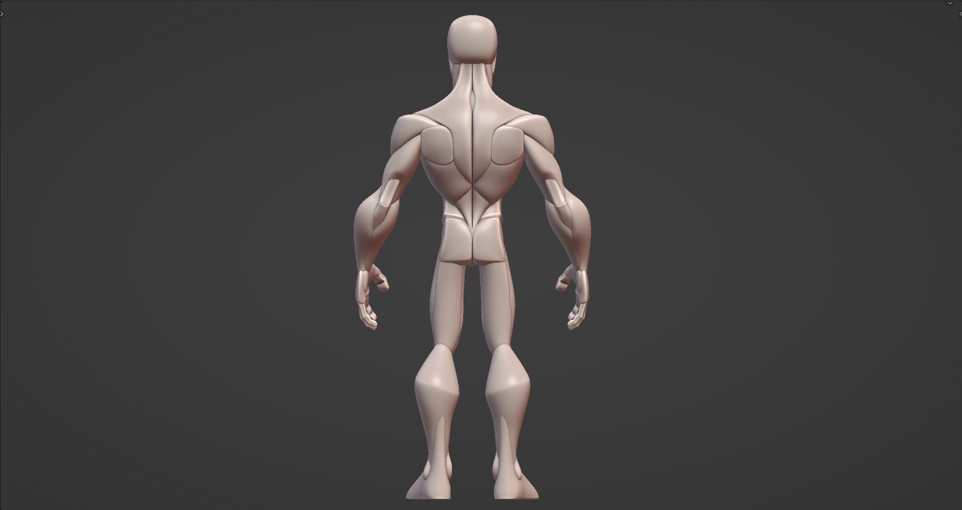 Infinity Style Stylized Male Anatomy Blockout  3D model_9